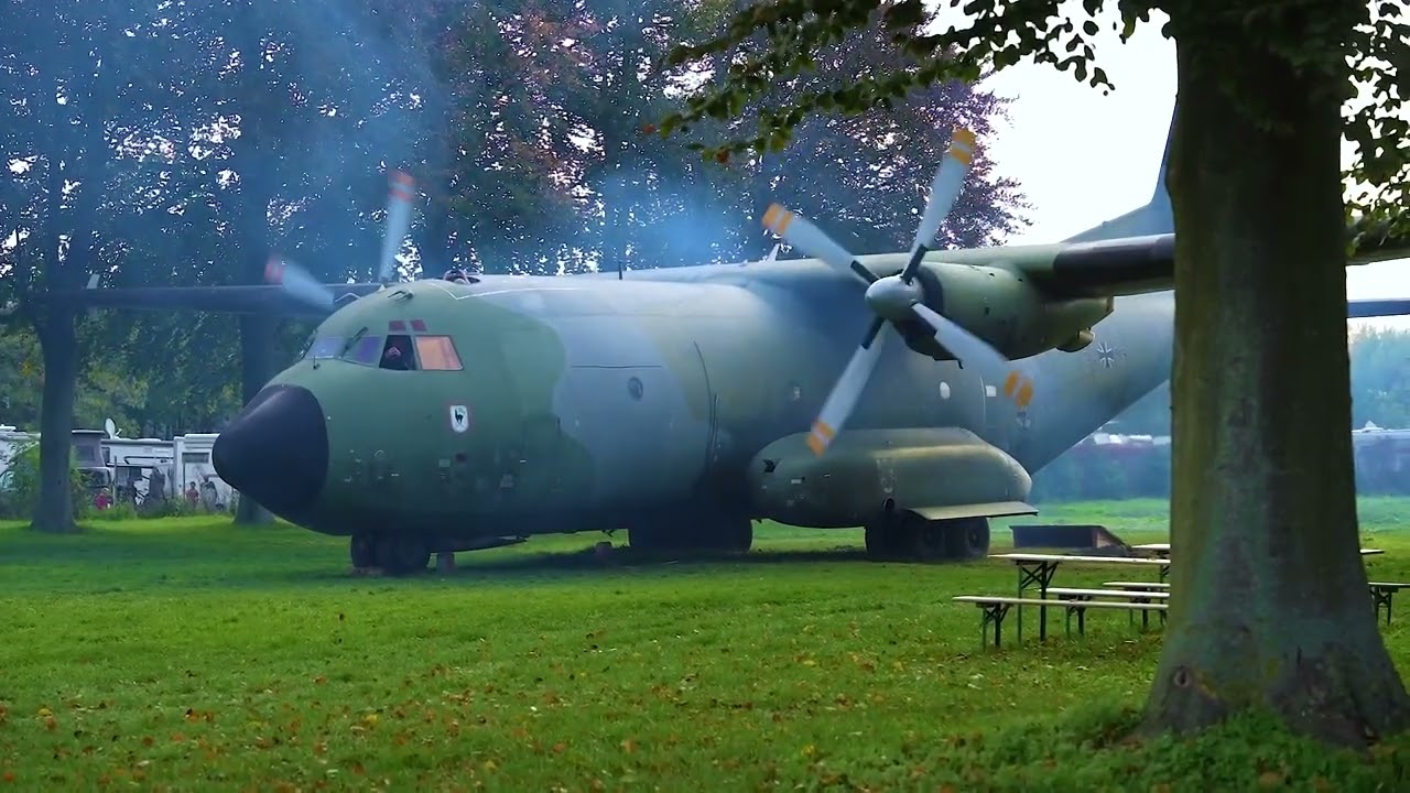 Triebwerksstart der Transall C160 50+99 - Erlebnisführung im Technikmuseum Speyer am 29.10.2022