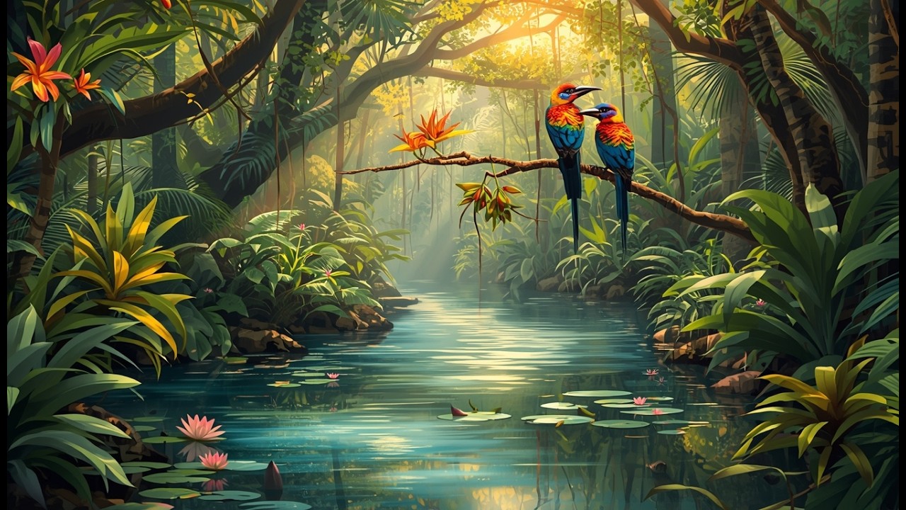 Deep Sleep Fast with Forest River and Morning Birds Ambience