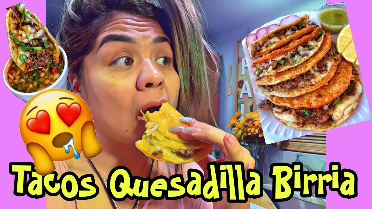 Tacos 🌮 De Quesada de Birria 😋🥰Con El Flaco 👌