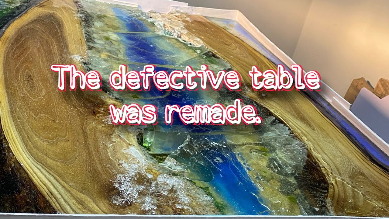 The Defective Table Was Remade #resinart #epoxy #woodworking 