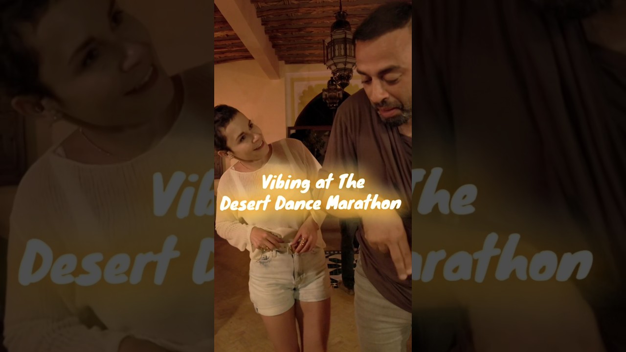 Andreea & Talal in pure social dance mode — good music, easy connection, and that Desert.