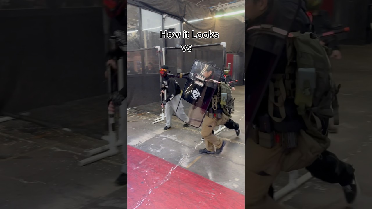 Riot shields are fun until every targets you #airsoft #taccity #gaming