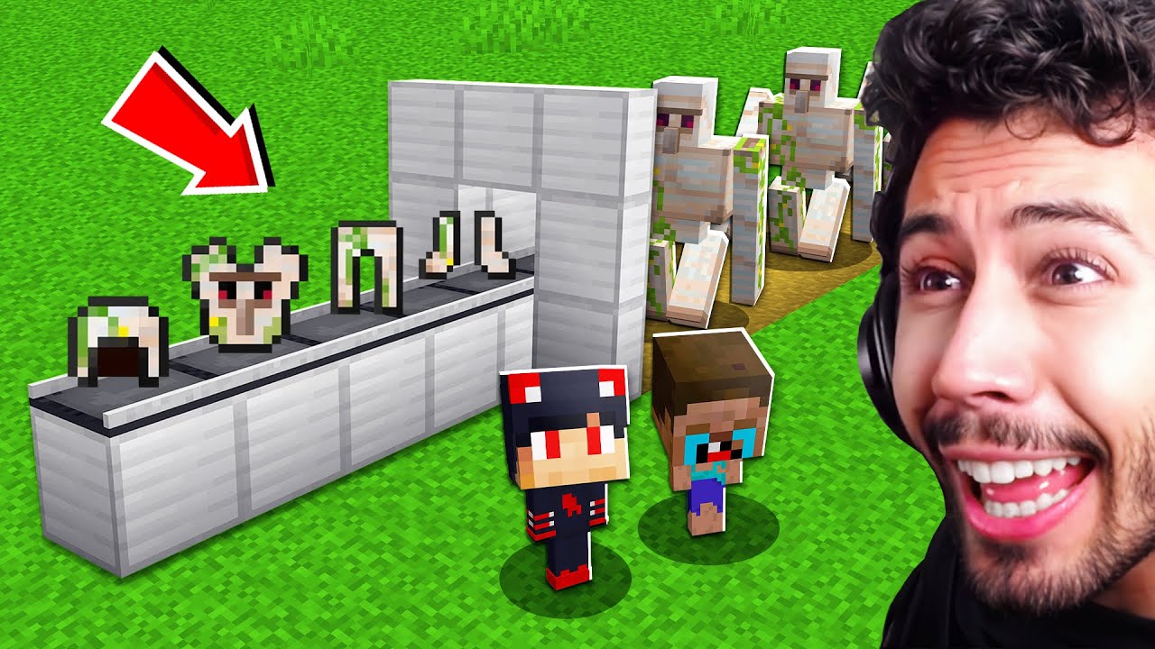 اكتشفنا اغرب آلة دروع للايرون قولم في قرية ماين كرافت !!؟