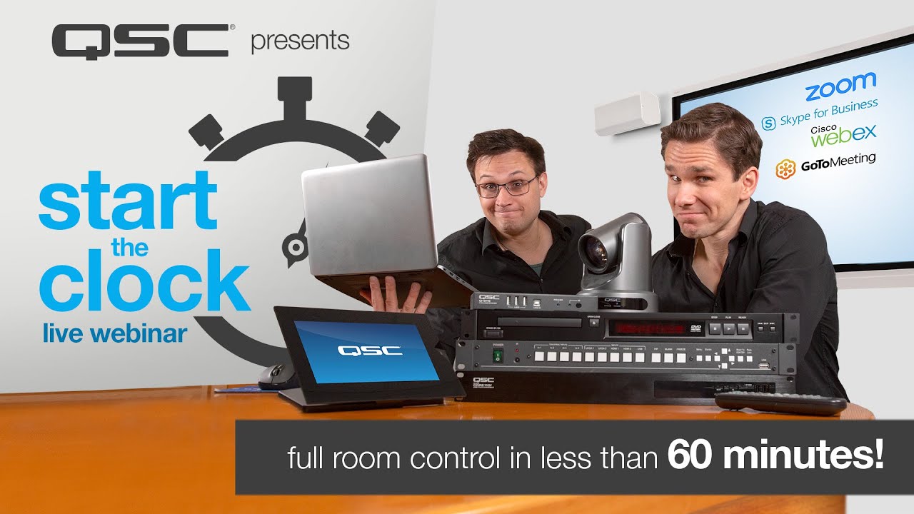 QSC: Start the Clock Live! (Q-SYS Control Webinar)