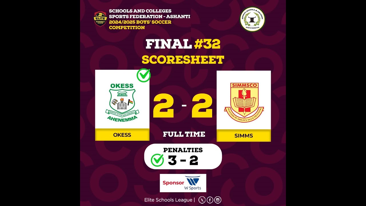 2024/25 Ashanti Region SHS Soccer Final: OKESS vs SIMMS