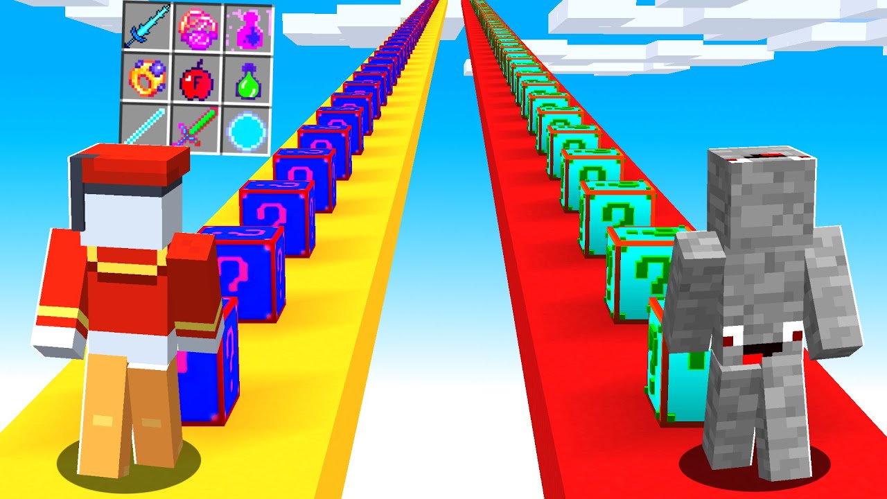 SHADE LUCKY BLOCK VS PLURAL LUCKY BLOCK RACE