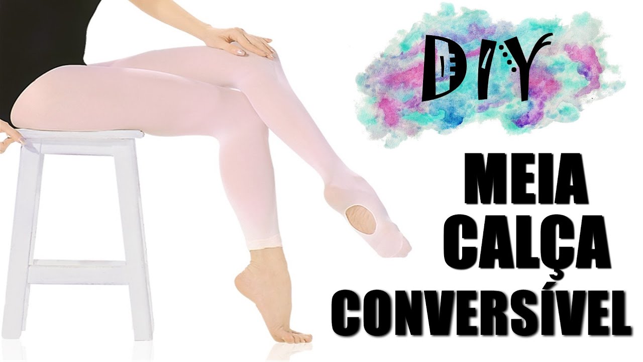 S.O.S BALLET - Como fazer furo no pé da meia-calça!! (meia-calça conversível)