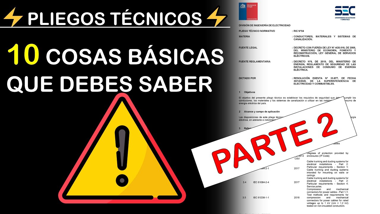 Pliegos técnicos. ⚡🔟 cosas básicas que debes saber ❗ Parte 2
