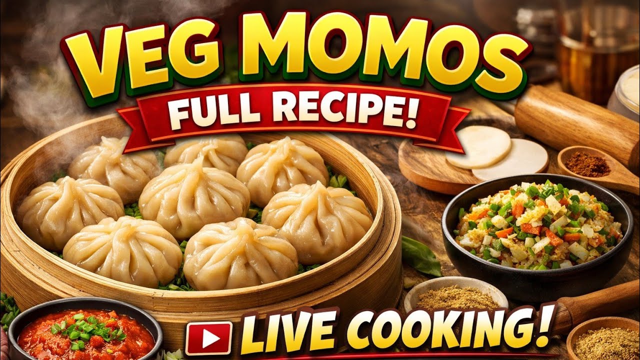 Shweta's Indian Recipes momos recipe in live