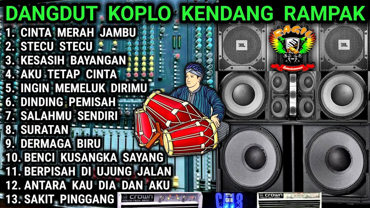 DANGDUT KOPLO KENDANG RAMPAK - BASS  NYA ENAK BANGET - CINTA MERAH JAMBU - @RagilPongdut