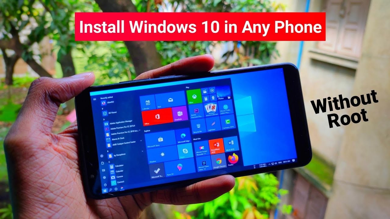 Install Windows 10 OS in Any Android Phone  TechnoMind Ujjwal Install Windows 10 in Android Mobile