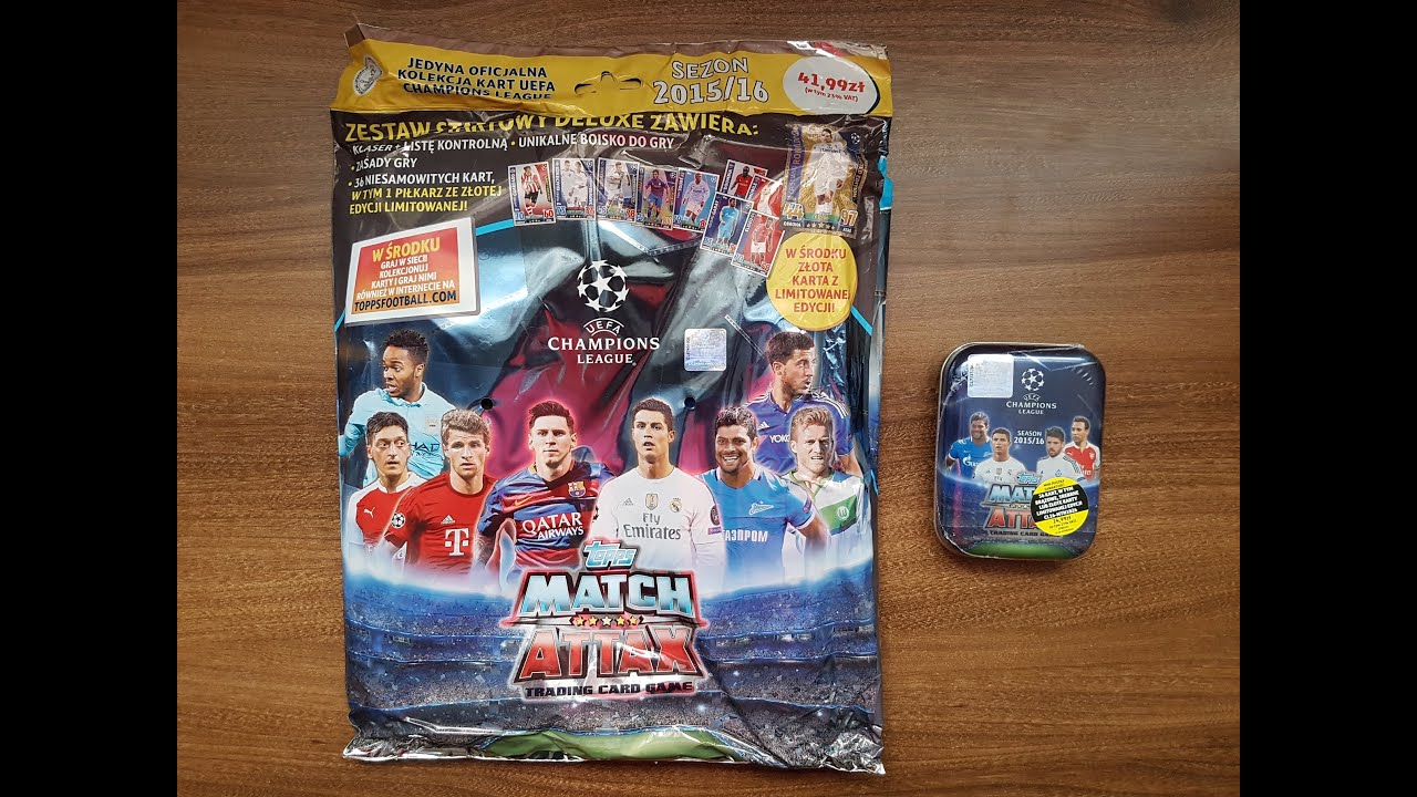 POWRÓT DO PRZESZŁOŚCI - TOPPS CHAMPIONS LEAGUE 2015/16 - UNBOXING STARTERPACKA I MAŁEJ PUSZKI !!!