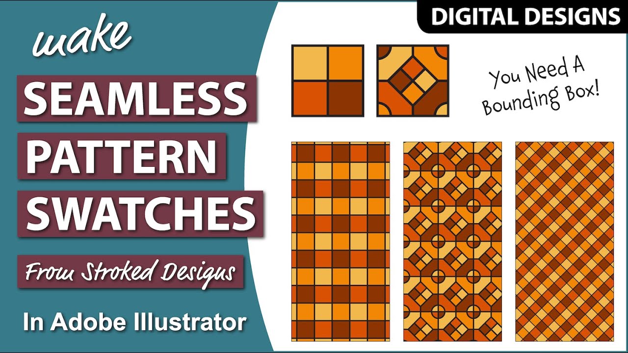 How to Make Seamless Pattern Swatches from Stroked Designs in Adobe Illustrator