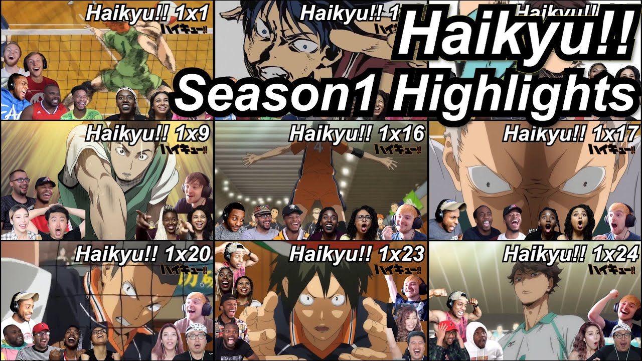 Haikyu!! Season 1 Reaction Highlights | Great Anime Reactors!!! | 【ハイキュー!!】【海外の反応】