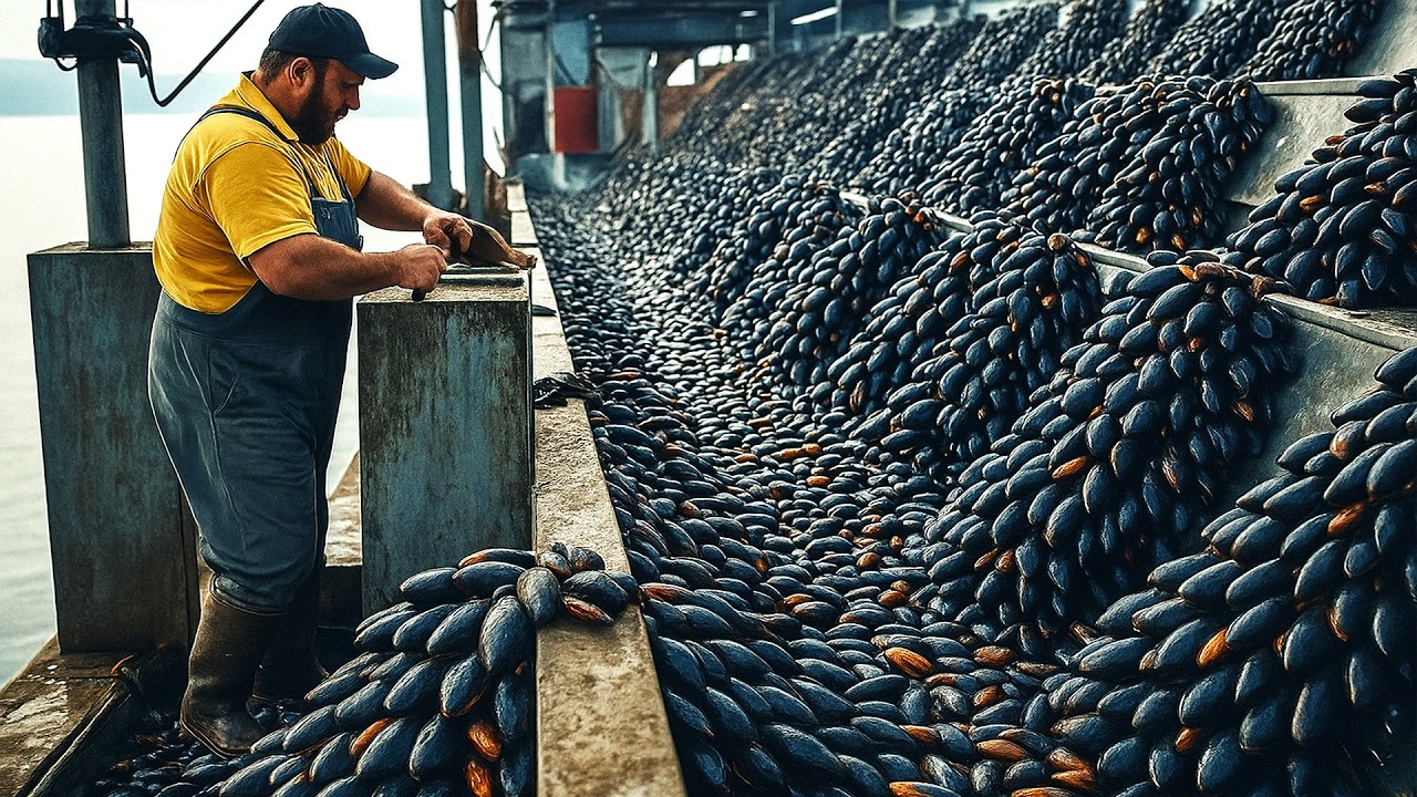 Tonnenweise Muscheln Gez&uuml;chtet &ndash; Halbautomatische Muschel-Produktionslinie