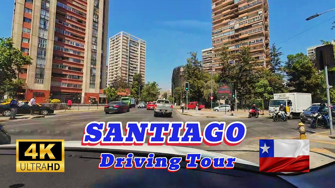 Santiago Downtown Driving tour | Chile | 4K