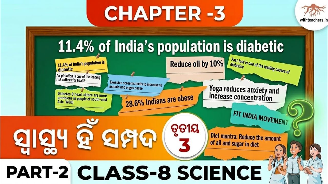 Class 8 Science CHAPTER-3 Odia Medium New Book Health is Wealth