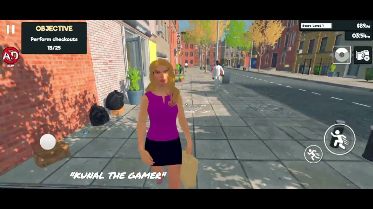 Day 1 of supermarket simulator .  1 video of channel