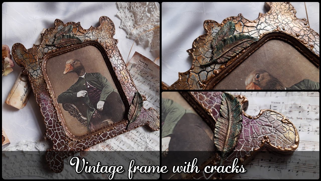Vintage frame with cracks ♡🦆♡