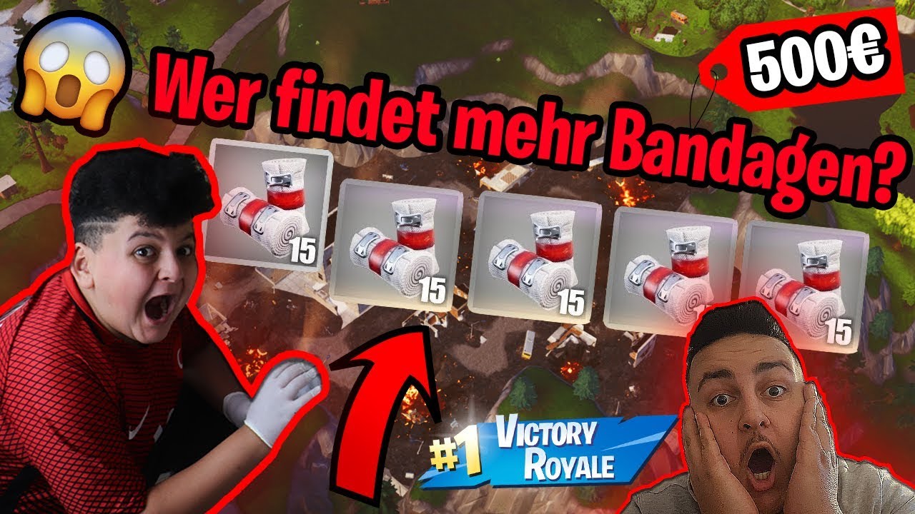 Fortnite !! Wer findet mehr *Bandagen?😱* *um 500&euro;!!!* | Can Wick