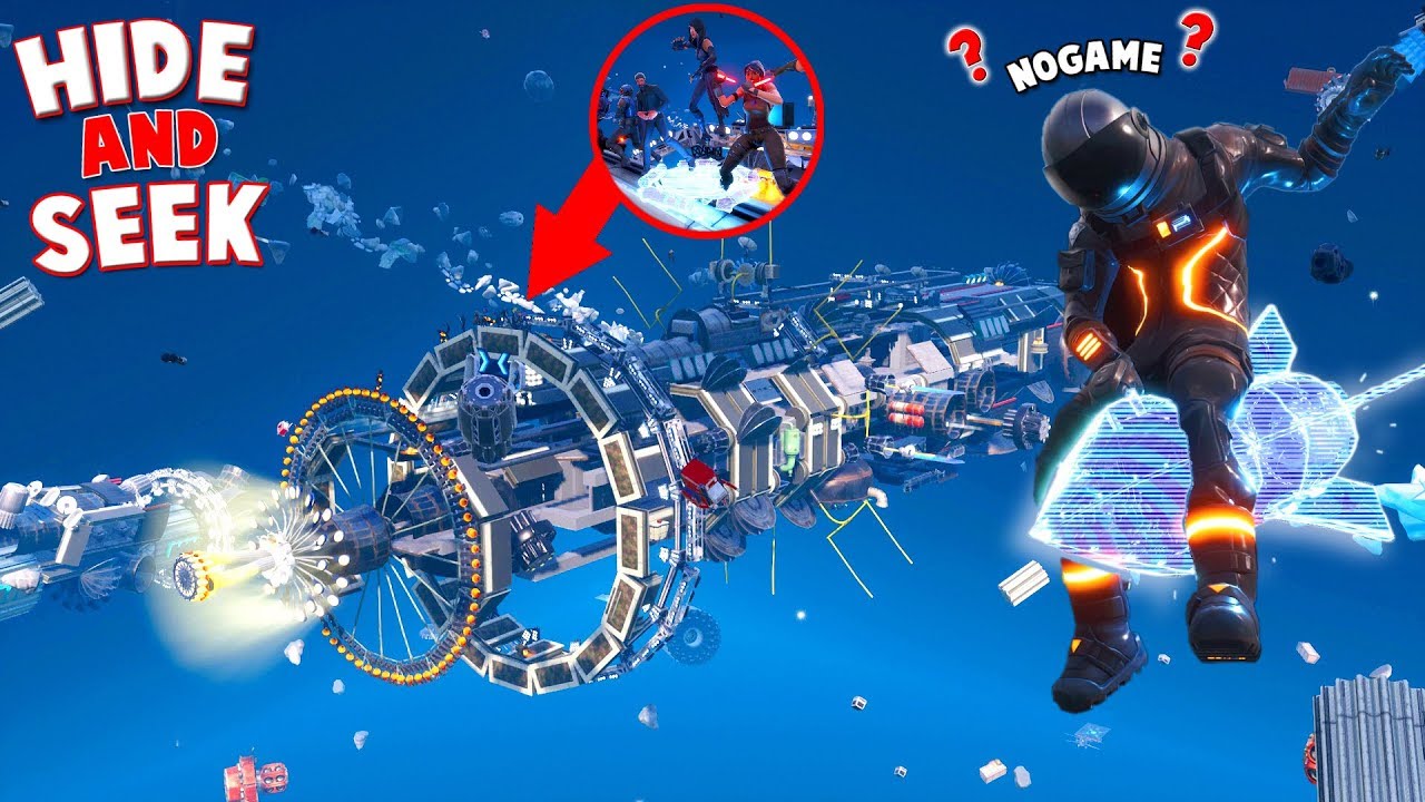 PLAYING HIDE AND SEEK IN OUTER SPACE ON FORTNITE!!!! (Fortnite Creative)