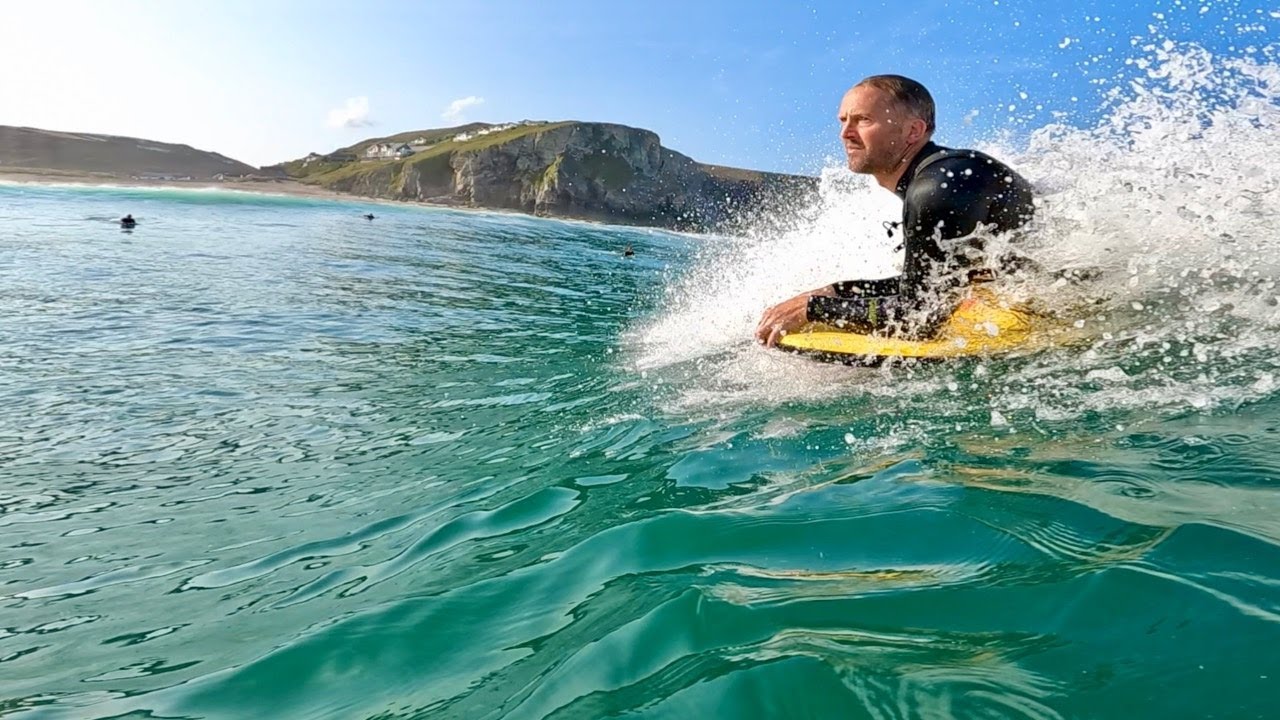 POV Bodyboarding Perfect Summer Waves at Porth Towan