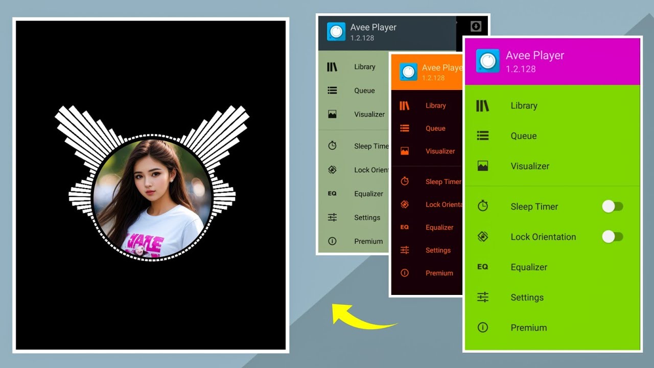 How To Add Your Own Photo And Avee Player Change Theme 2023