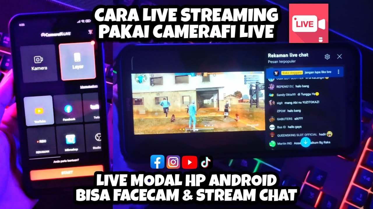 Cara LIVE STREAMING di YouTube Menggunakan CameraFi Live