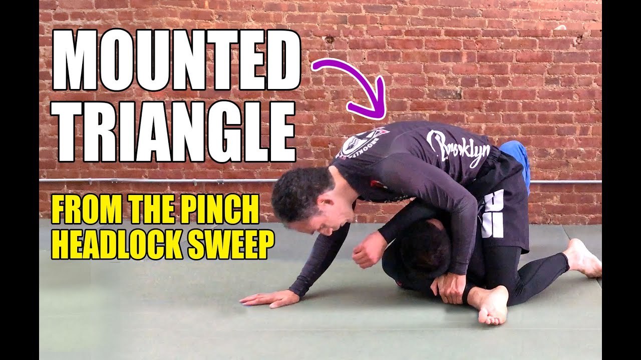 Mounted Triangle Entry (BJJ/Jiu-Jitsu): From Pinch Headlock Half-Guard Sweep