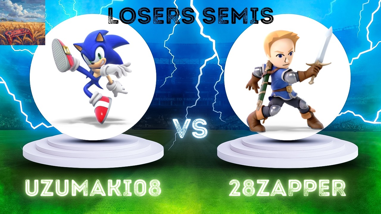 RING OF CHARTRES #12 - Uzumaki08 (Sonic) vs 28Zapper (Mii Swordfighter) - Losers Semis - SSBU