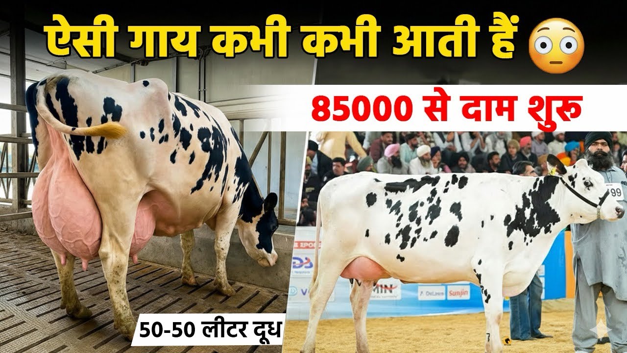 25-50 लीटर दूध 💥 8 गाय बिकाऊ 🙏 50 Ltr Milk Ready😳 8 Pur Breed HF Cows Available For Sale in Punjab 