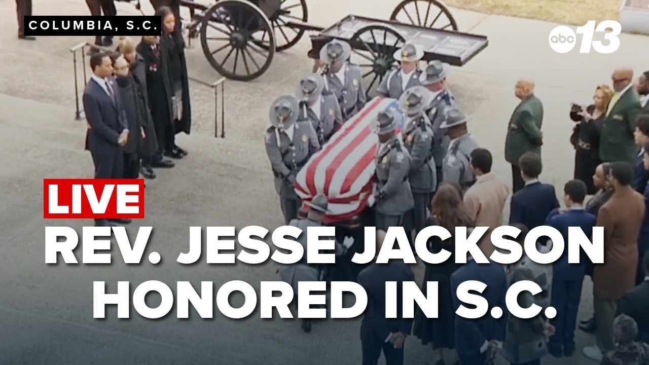 Rev. Jesse Jackson lies in state at South Carolina Statehouse