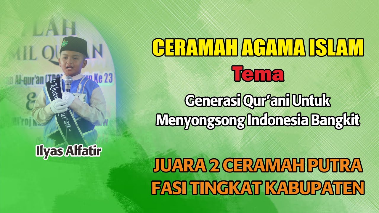 Ceramah Agama Islam Juara 2 FASI Kabupaten Banjarnegara