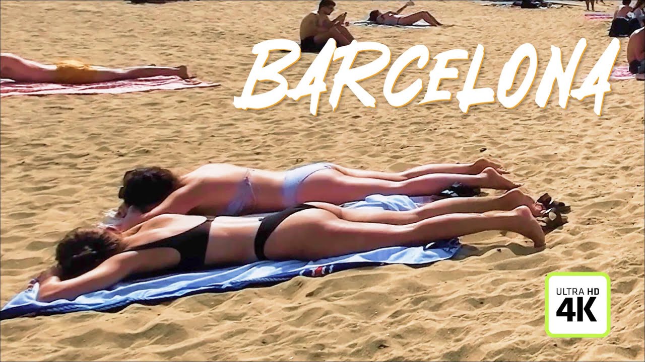 4K Walking Tour in Barcelona Beach 2023, Spain 🇪🇸