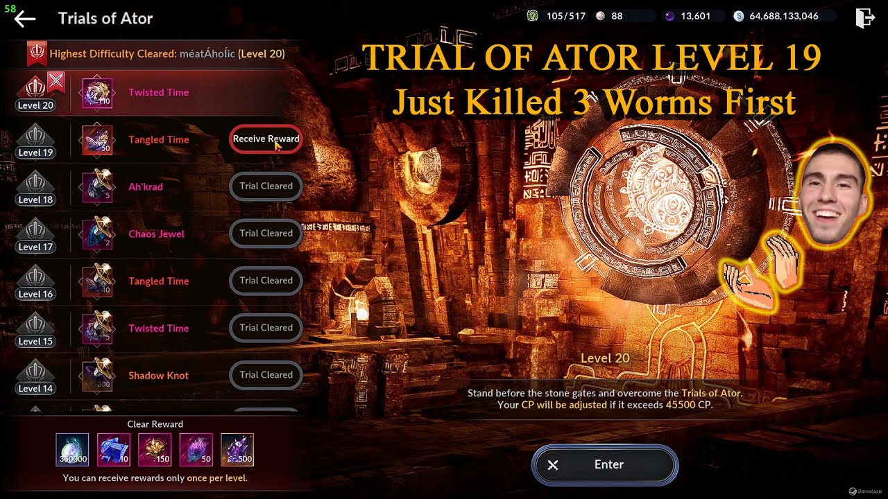 Black Desert Mobile | Trials of Ator Level 19 - Continue Ator Before It Getting Reset