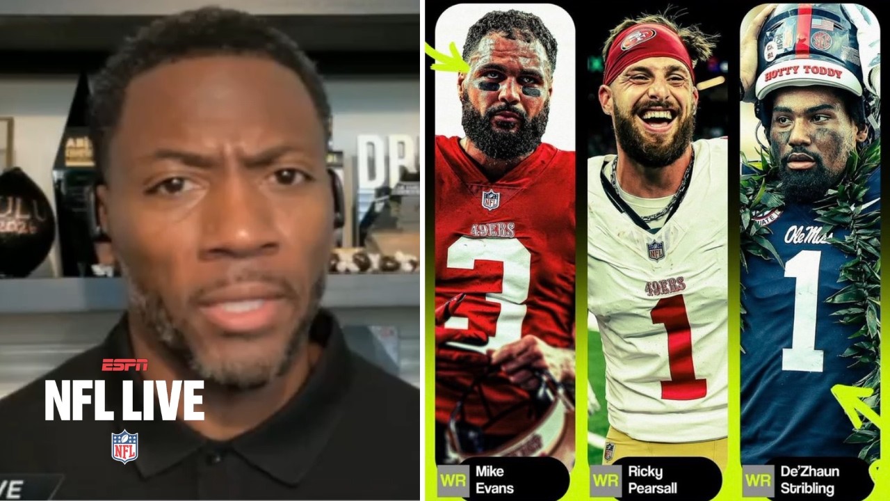 NFL LIVE | Can 49ers&rsquo; young WRs unseat vets, benefit from Mike Evans? - RC on Niners draft De'Zhaun