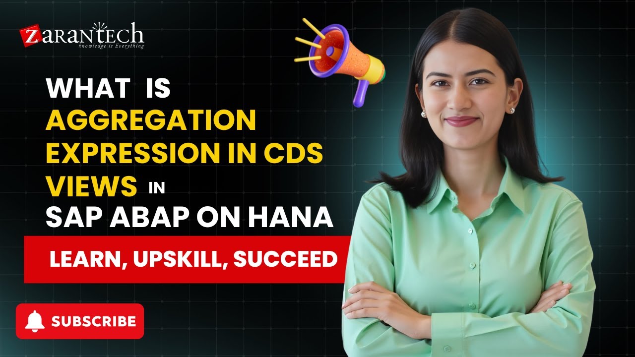 What is Aggregation Expression in CDS views in SAP ABAP on HANA | ZaranTech