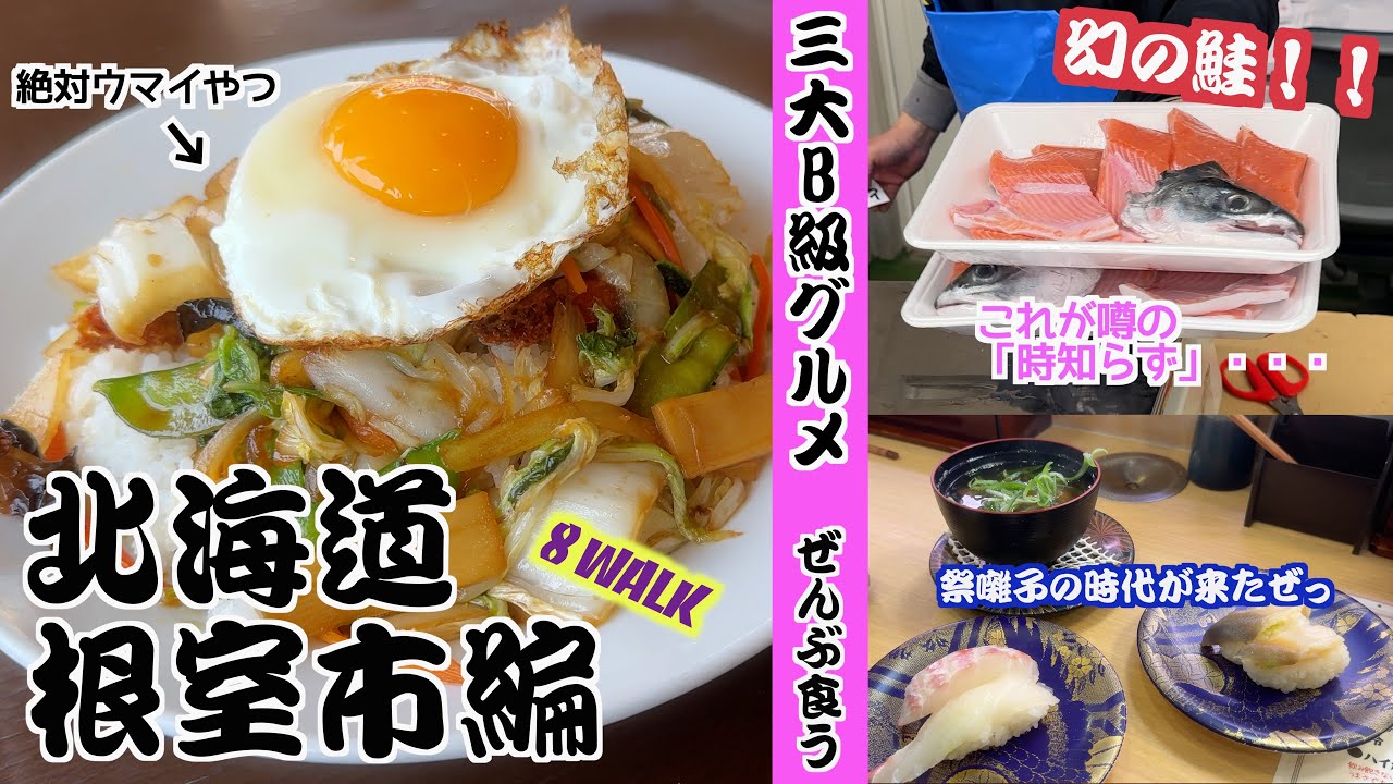 【北海道根室市 ４K】日本最東端の街！！根室市で三大B級グルメを制覇！幻の鮭購入#旅行#グルメ #北海道