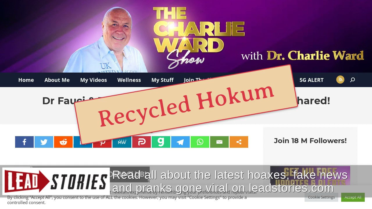Fact Check: Video Does NOT Unmask Fauci Plot -- Public Health Officials Are Paid To Predict...