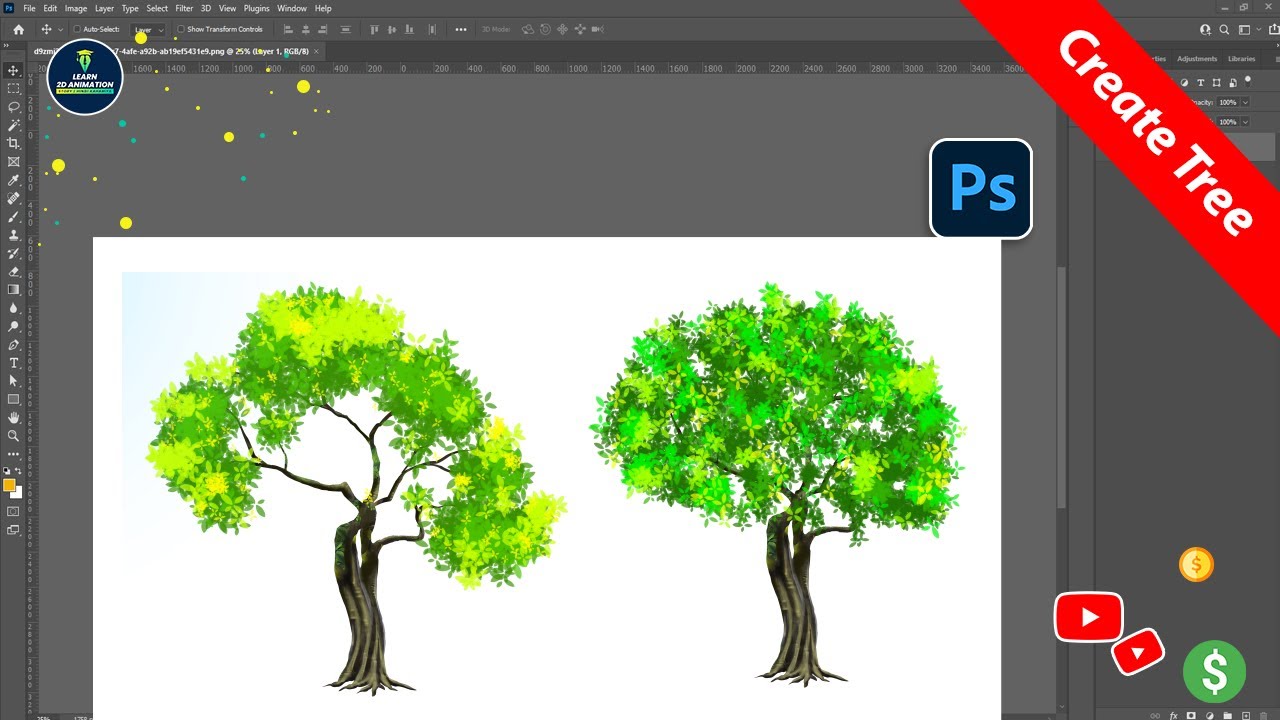 How to Make a Tree in photoshop | Photoshop Hindi Tutorial | Hindi Kahaniyan Background  kaise bnaye