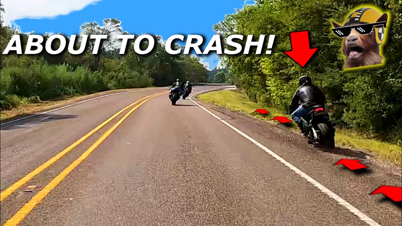 Rider Is About To Crash! Epic Adventure On Twisty Country Roads!