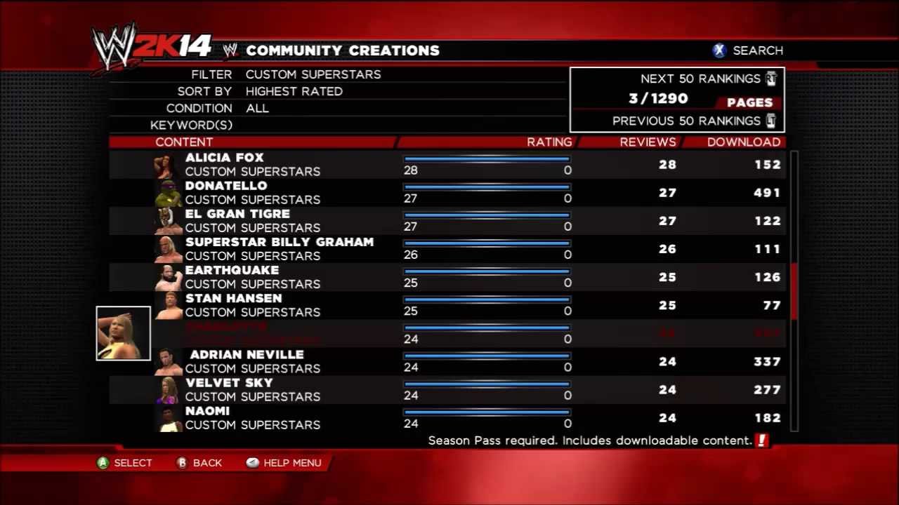 WWE 2K14 Community Creations: Divas Edition plus Seth Rollins