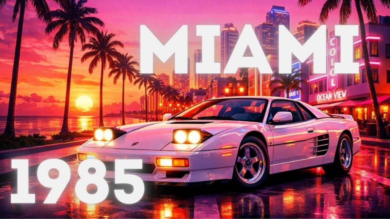 🔴 Synthwave Retrowave Radio 1985 🌴 24/7 Night Drive Music
