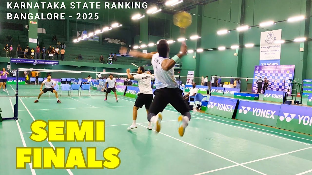 ASITH SURYA/VAIBHAV vs SHASHANK HN/CHIRANJEEVI REDDY || Karnataka Badminton State Ranking Bangalore