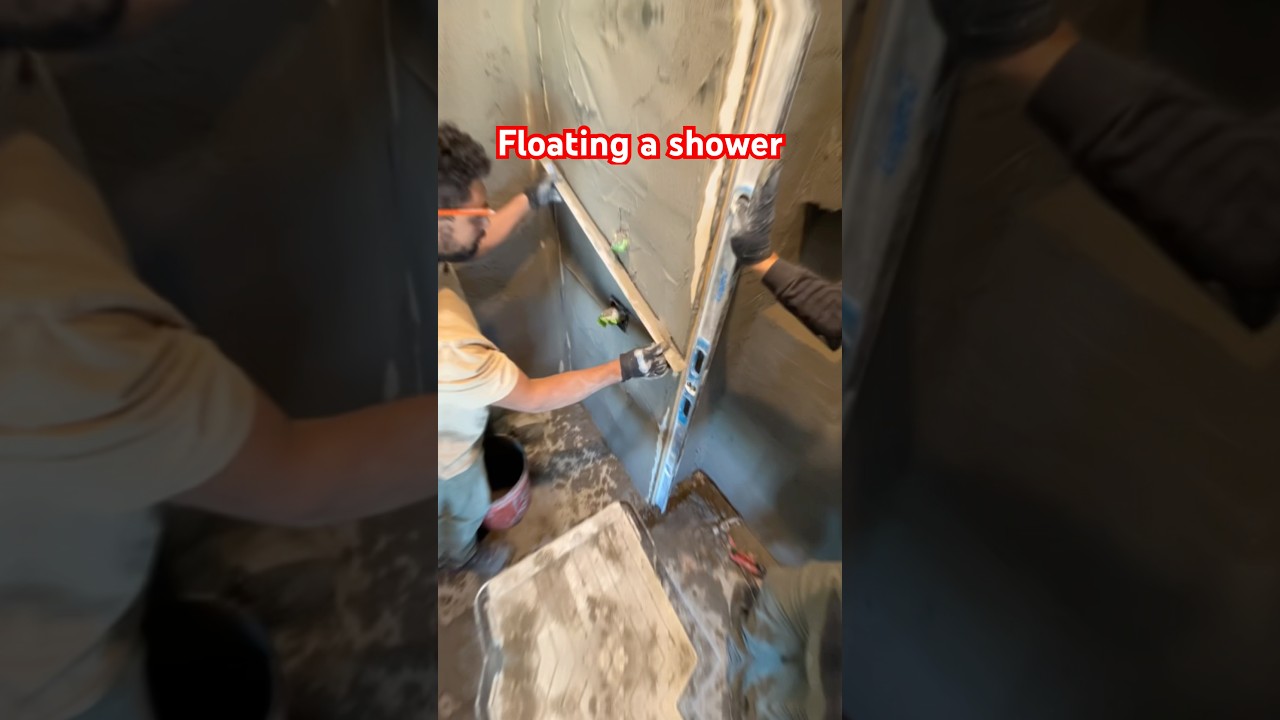 Floating a shower #diy #renovation #foryou #construction #youtube #shorts #viralvideo #shower er