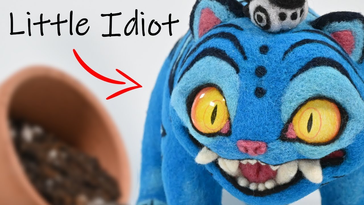 I made the funny tiger from kpop demon hunters! | Needle felt tutorial