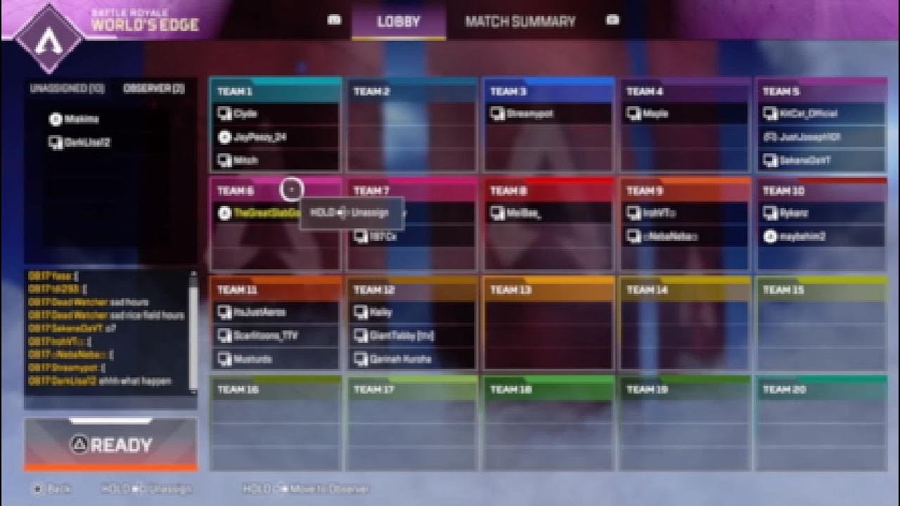 Ricey Pot's Custom Apex Lobby Win 1/2