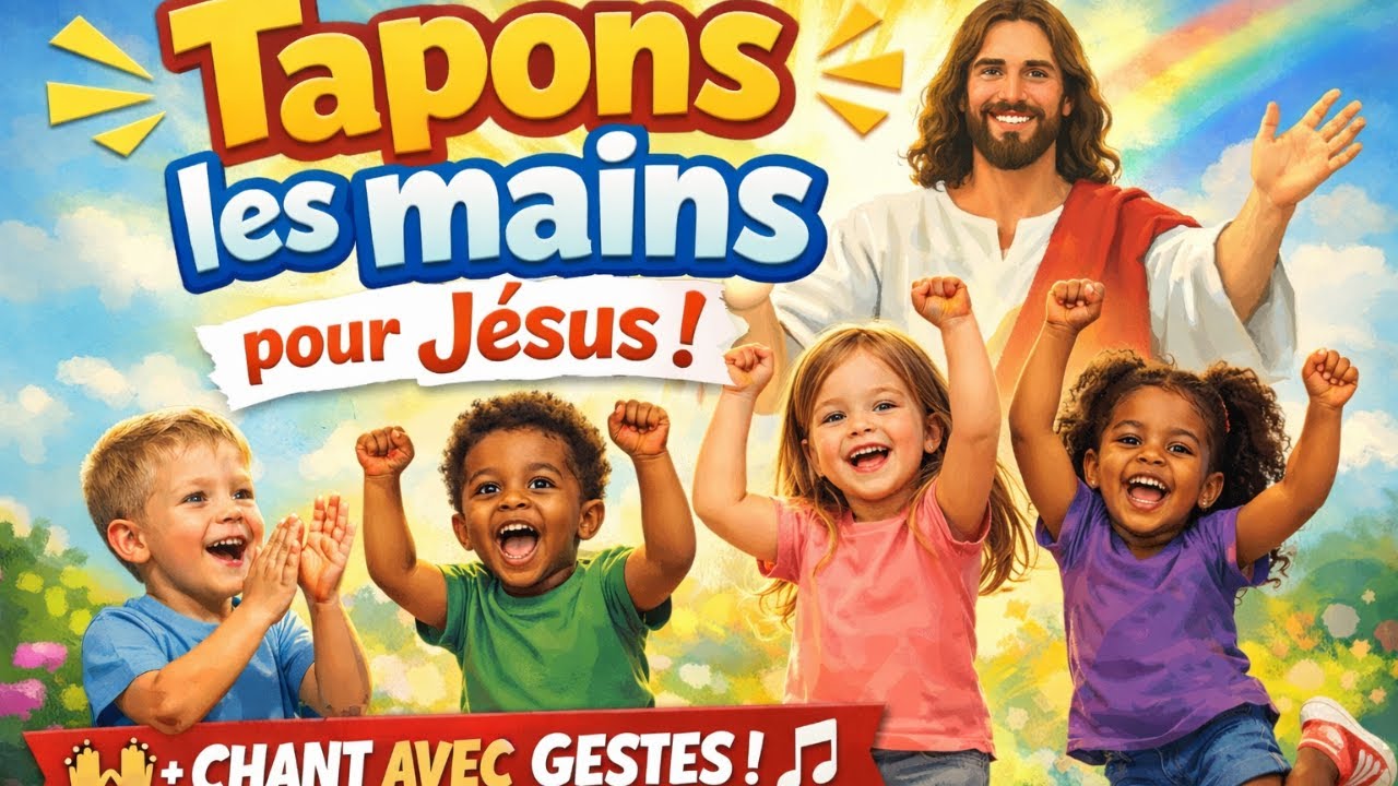 Tapons les mains pour Jésus 🙌 | Chant chrétien pour enfants avec gestes (louange joyeuse)