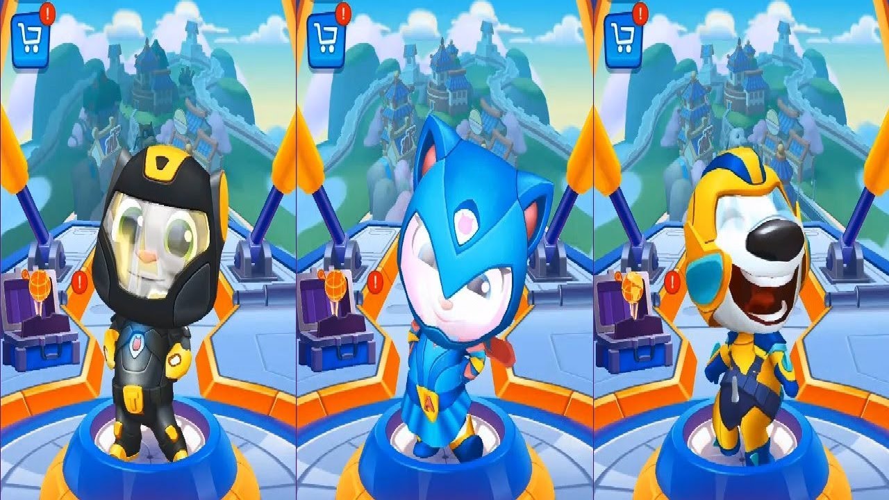 Talking Tom Hero Dash - Tom vs Angela vs Hank New Superhero Outfits Unlocked Android Gameplay