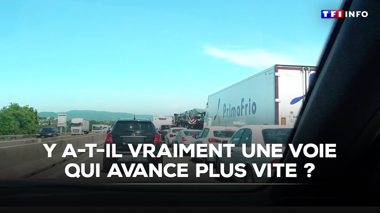 Embouteillages : y a-t-il une voie qui avance plus vite ? On a fait le test !｜TF1 INFO